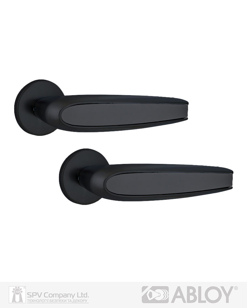 Фото Ручка дверна ABLOY DUETTO 8/002 mov-mov DIN ROUND   Фарба_чорна 56-80мм універсальне Duetto MS_MUS Комплект в інтернет-магазині lock.ua