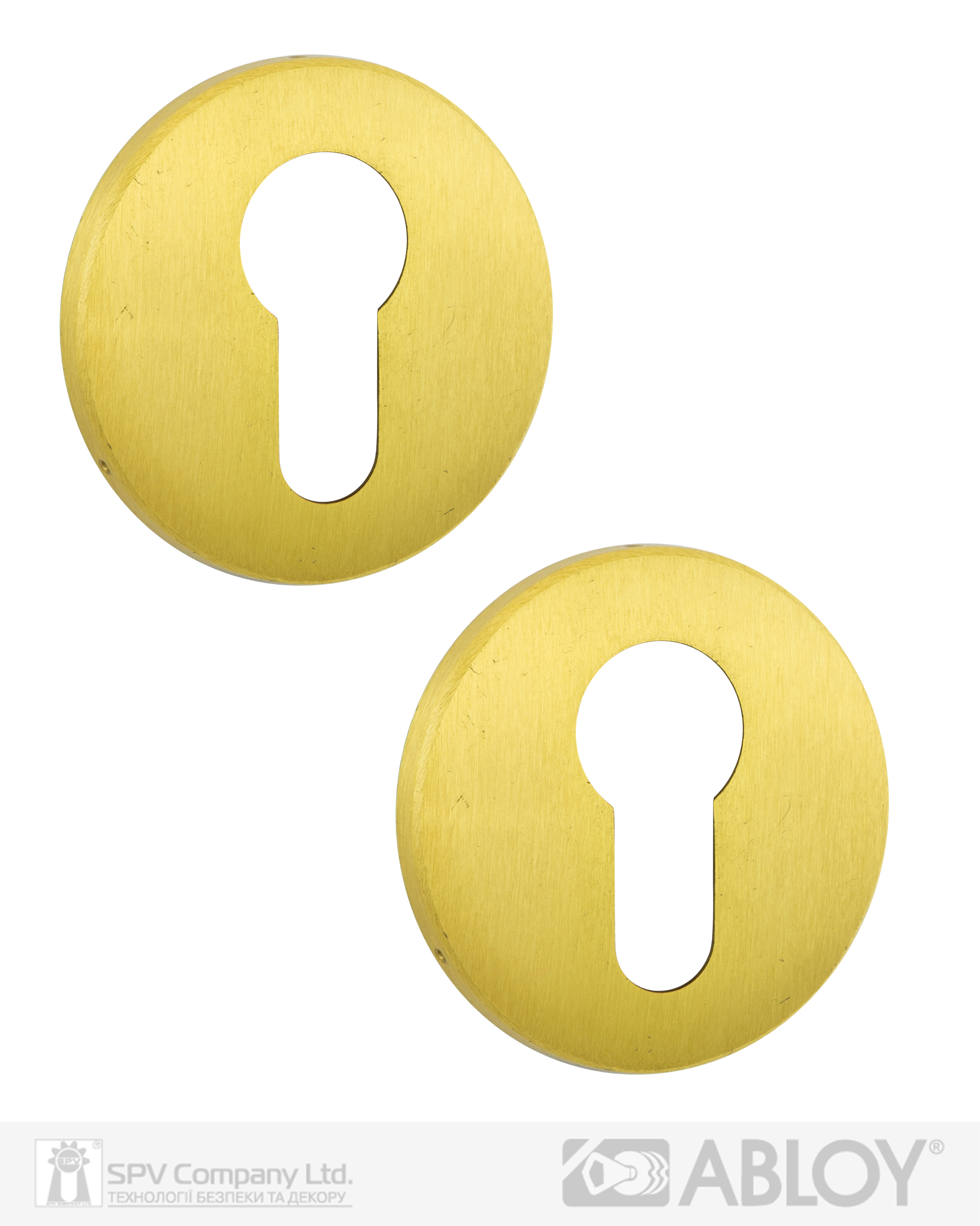 Фото Щиток ABLOY   LH002   PZ ROUND   Латунь_мат 38-60мм універсальне   MS_HA Комплект в інтернет-магазині lock.ua