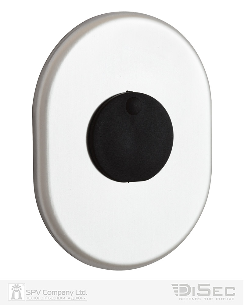 Фото Щиток DISEC     KT088 MATRIX OVAL     Нікель_сатин   S     З шторкою в інтернет-магазині lock.ua