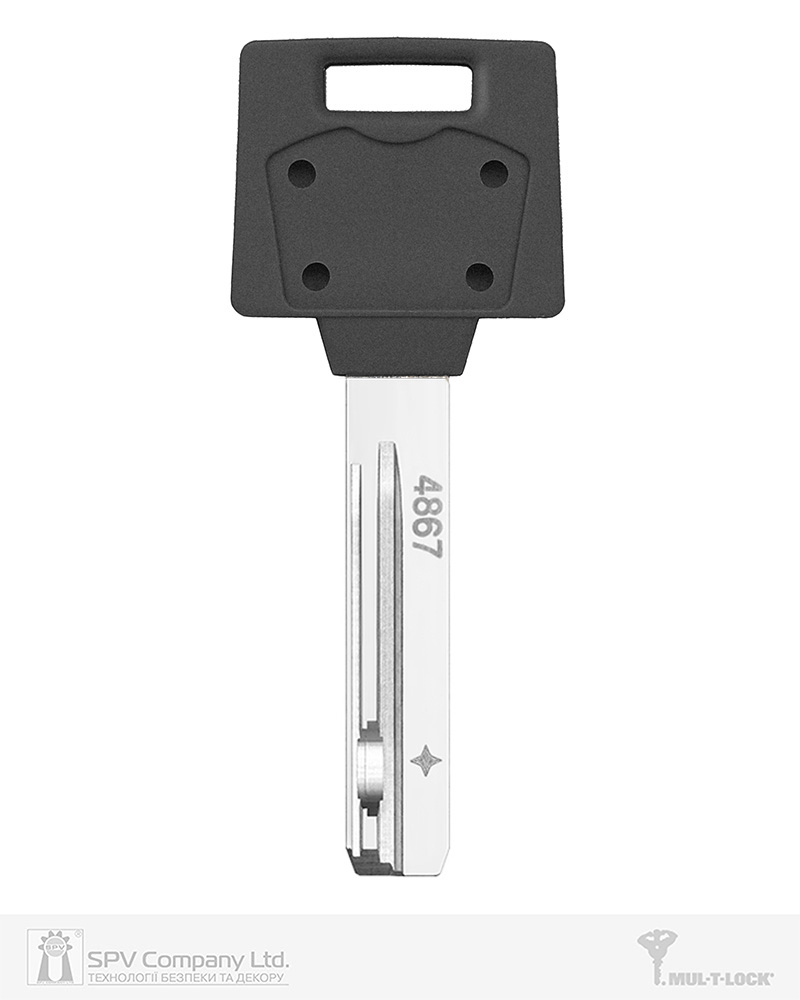 Фото Ключ MUL-T-LOCK MTL400 1KEY 4867 42,5мм HORIZONTAL   NSi 31мм     DND_BLACK_INS   в інтернет-магазині lock.ua