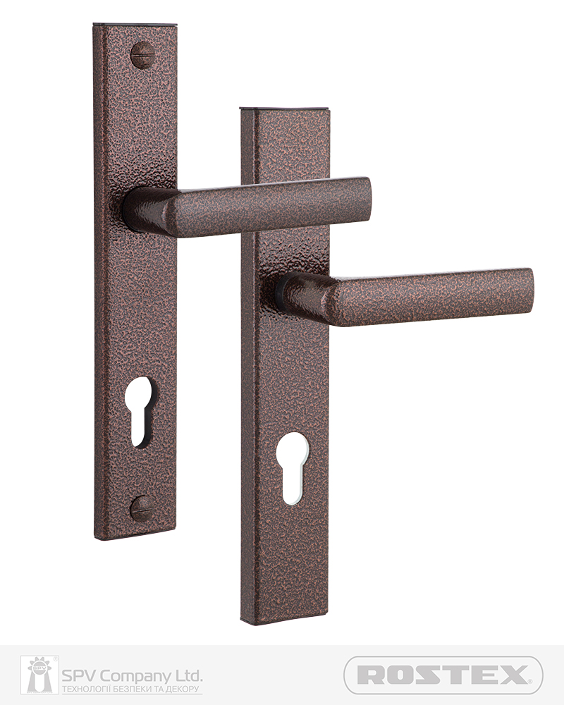 Фото Фурнітура захисна ROSTEX 807 R mov-mov PZ PLATE 85мм Фарба_коричнева_антік   38-55мм 3клас 804 BROWN Комплект в інтернет-магазині lock.ua