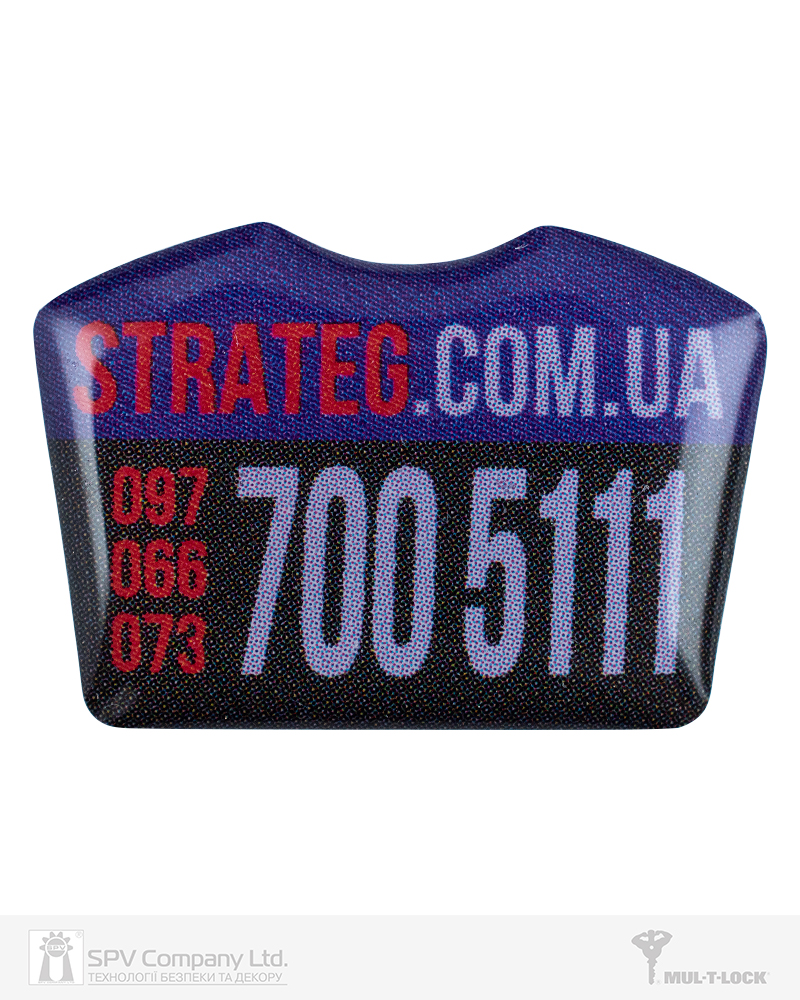 Фото Вставка-лого_кольорова ACRYL STRATEG BLACK об’ємна, самоклеюча в інтернет-магазині lock.ua