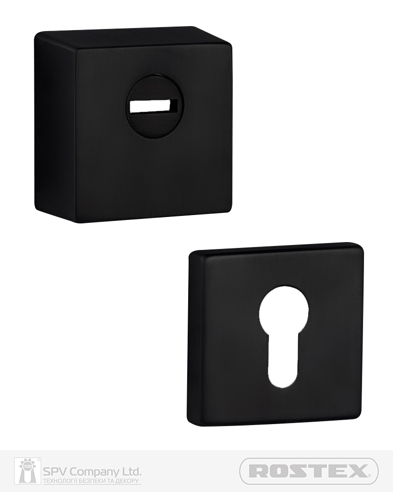 Фото Протектор ROSTEX   QUADRUM RX3/H DIN SQUARE 23мм 40-45мм Фарба_чорна 3клас BLACK_MAT     Комплект в інтернет-магазині lock.ua