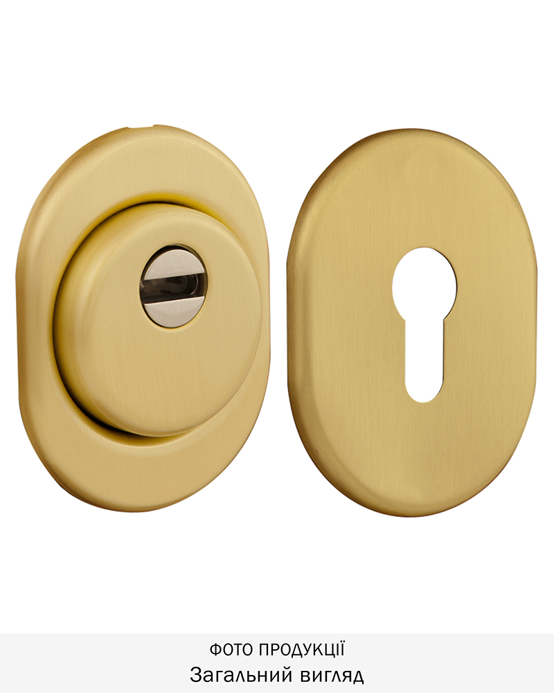 Фото Протектор DISEC   SFERIK BDS16/4 DIN OVAL 25мм   Латунь_мат 3клас TT     Комплект в інтернет-магазині lock.ua