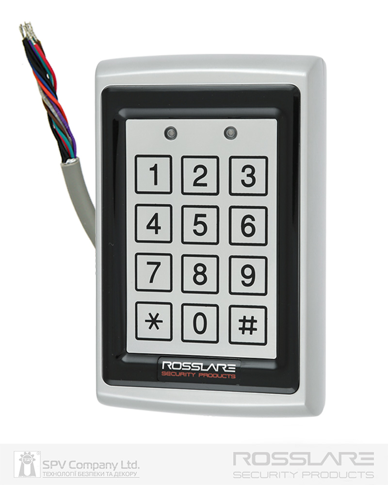 Фото Електронний контролер  ROSSLARE AC-Q44 автономний антивандальний зовнішній код+карта EM-MARINE_125Khz  з п'єзо кнопками   в інтернет-магазині lock.ua
