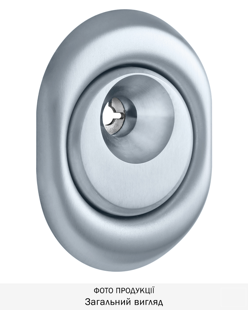 Фото Протектор DISEC   MONOLITO BD108 OMEGA OVAL 22мм   Хром_мат 3клас T     Зовнішній в інтернет-магазині lock.ua