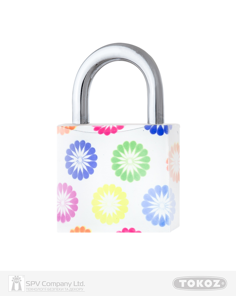 Фото Замок висячий TOKOZ FLOWER_40       3KEY TK1_M NR_shackle 22мм 6,2мм     в інтернет-магазині lock.ua