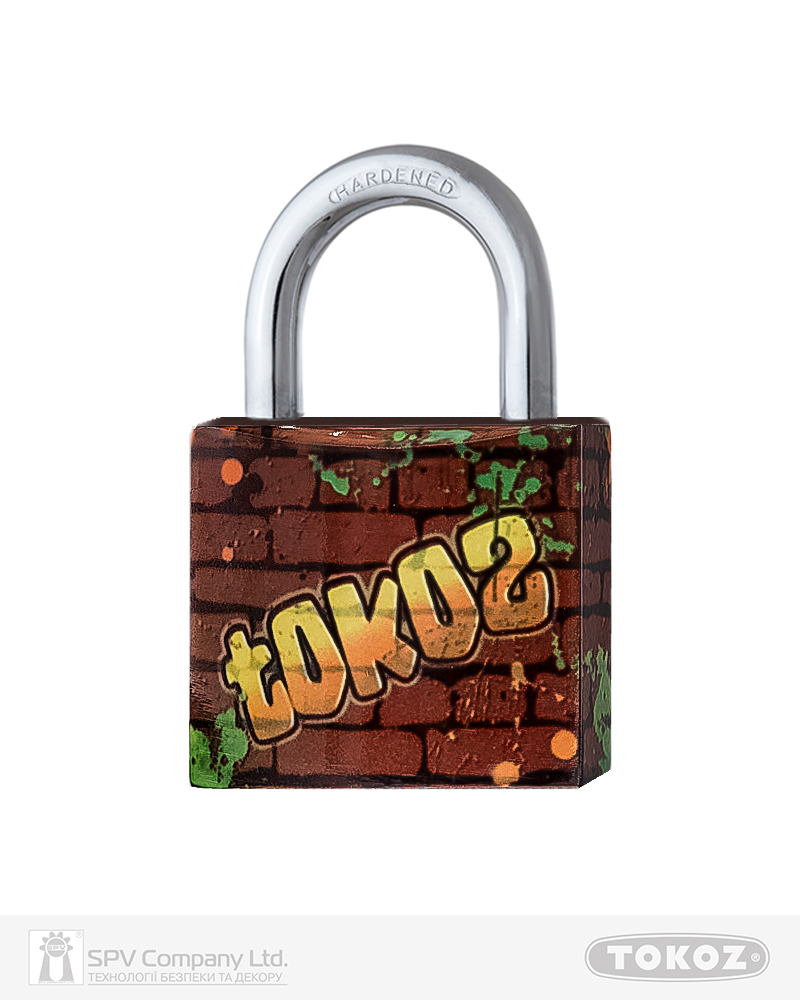 Фото Замок висячий TOKOZ GRAFFITI_40       3KEY TK1_M NR_shackle 22мм 6,2мм     в інтернет-магазині lock.ua