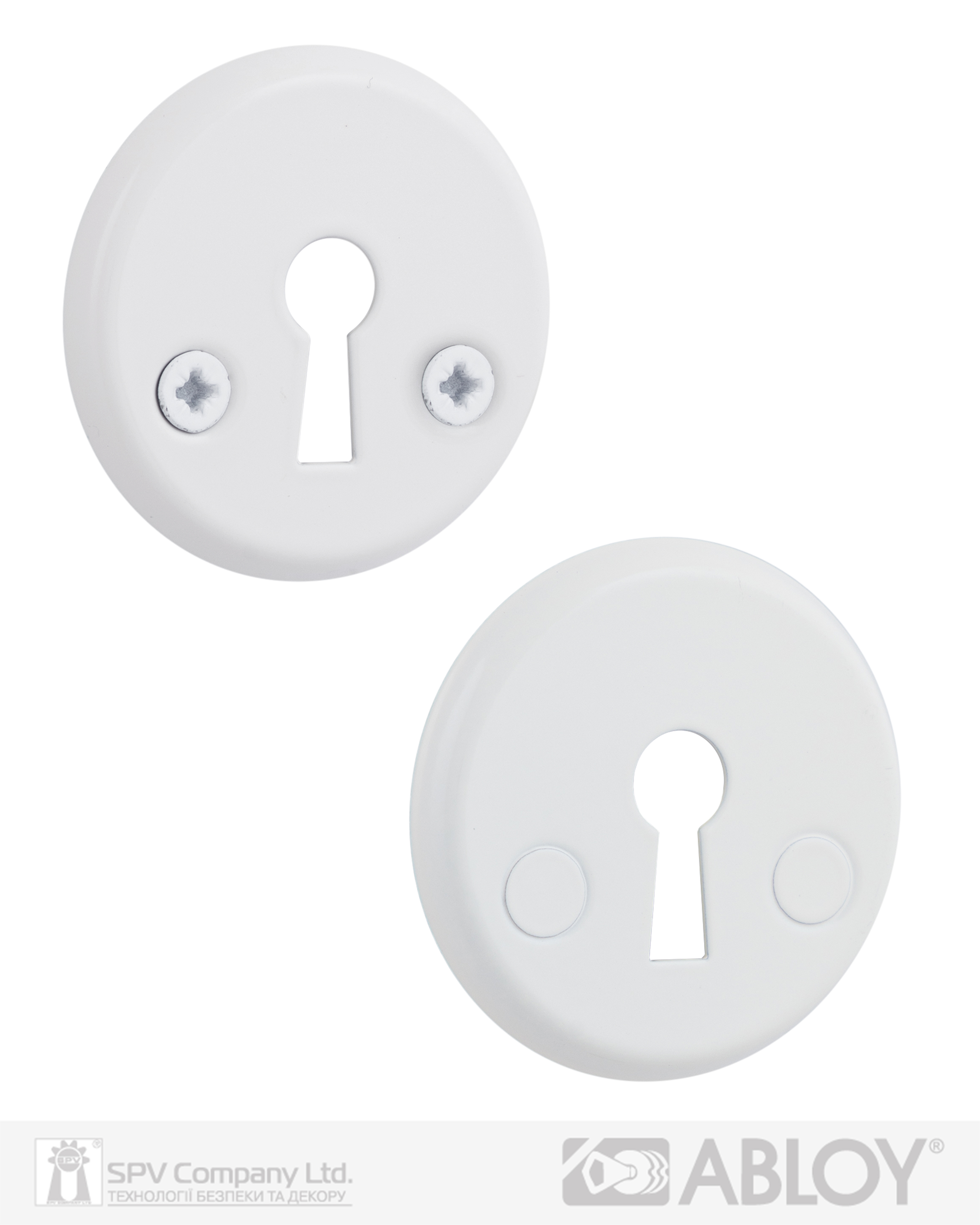 Фото Щиток ABLOY   016   A_FIN ROUND   Фарба_біла   наскрізь   FE_JVA Комплект в інтернет-магазині lock.ua