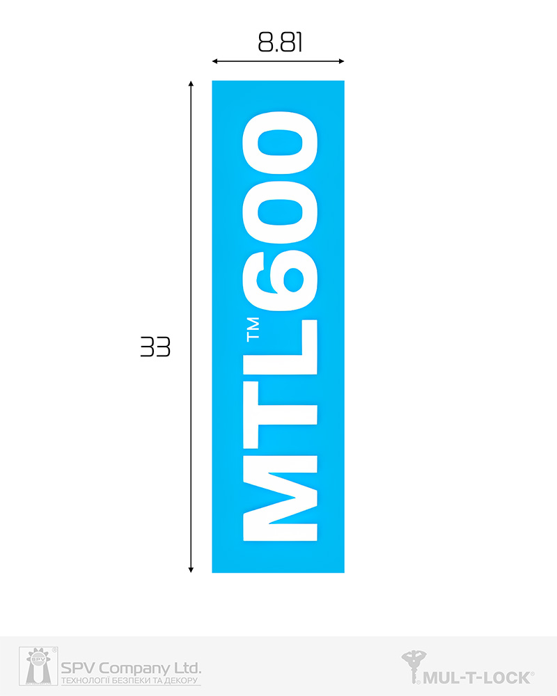 картинка Наліпка MUL-T-LOCK МTL600 8,81х33 мм от магазина lock.ua