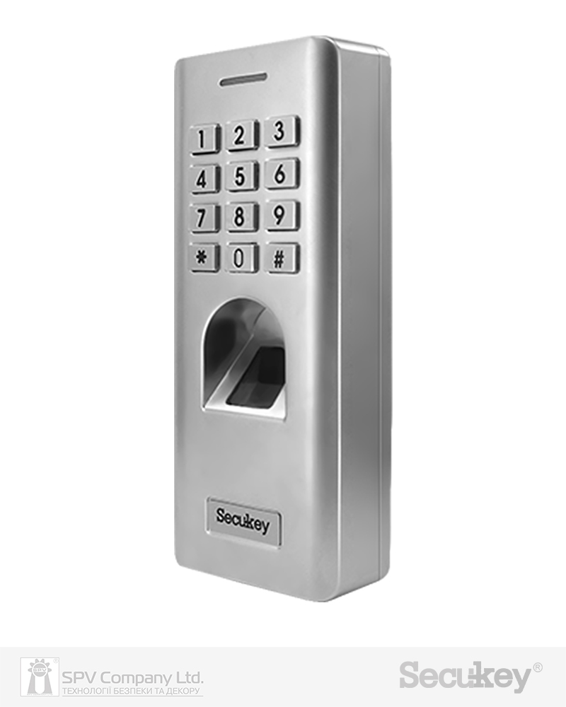 Фото Електронний контролер  SECUKEY SF2 автономний підвищеної безпеки зовнішній код+відбиток пальцю   вологозахист ІР66, з підсвіченням в інтернет-магазині lock.ua