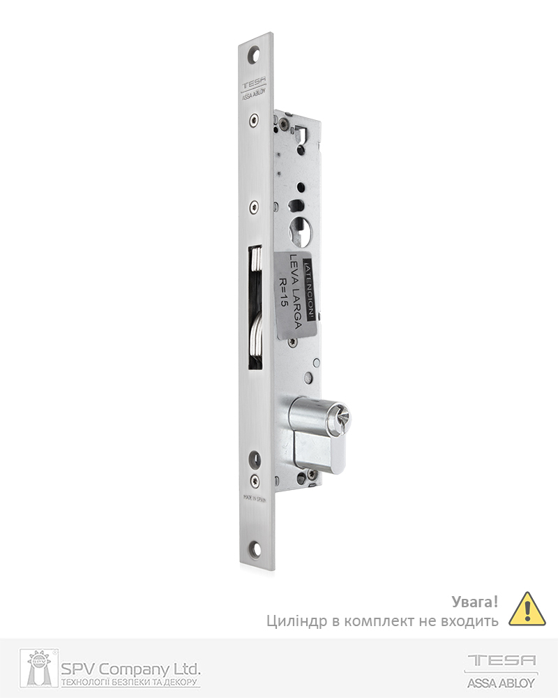 Фото Замок врізний TESA DIN 4241BE UNIV BS25мм     SS 22мм   до циліндру з язичком R=13мм   в інтернет-магазині lock.ua