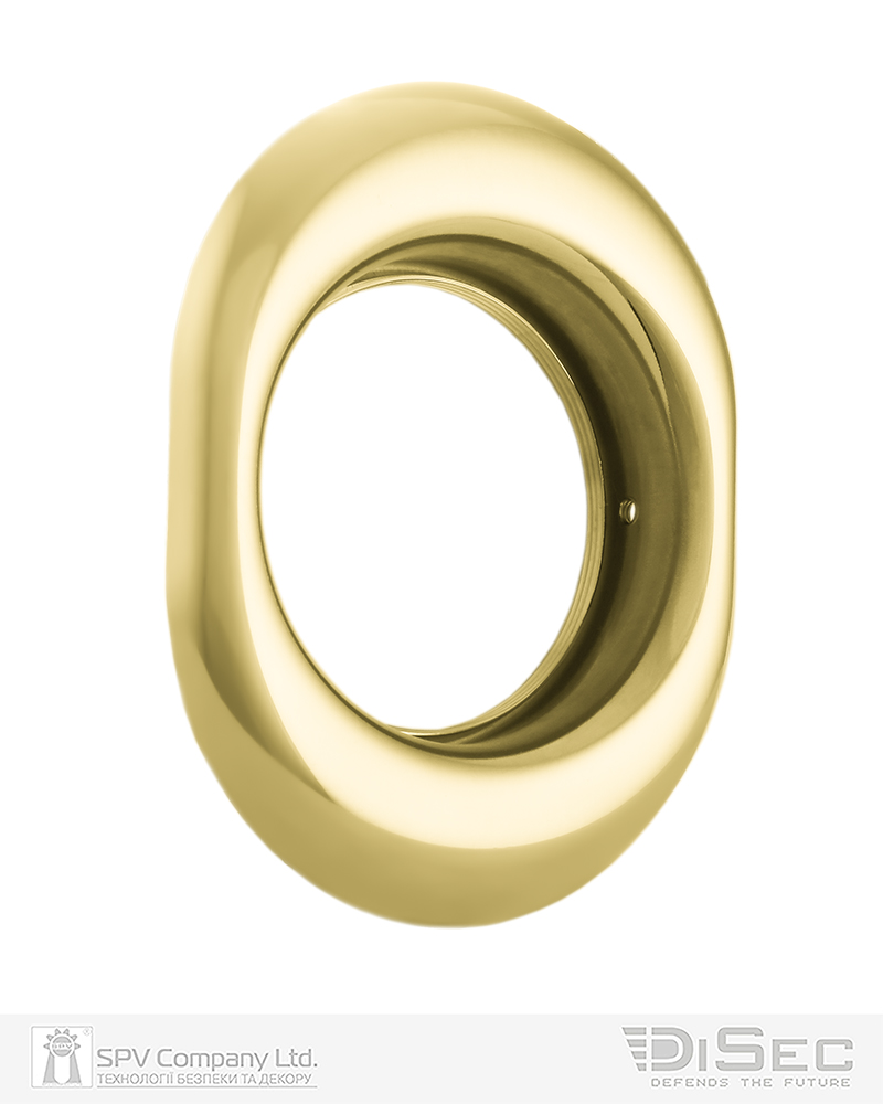 Фото Щиток DISEC     A1559   OVAL     Латунь_PVD   2     з різьбою до протекторів DISEC в інтернет-магазині lock.ua