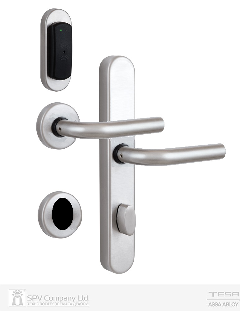 Фото Замок TESA SPY DESIGN V3 VECTOR MIFARE READ нерж.сталь матова P-ELECTRONIC+H W/O 2UB0     I: Inox   STD в інтернет-магазині lock.ua