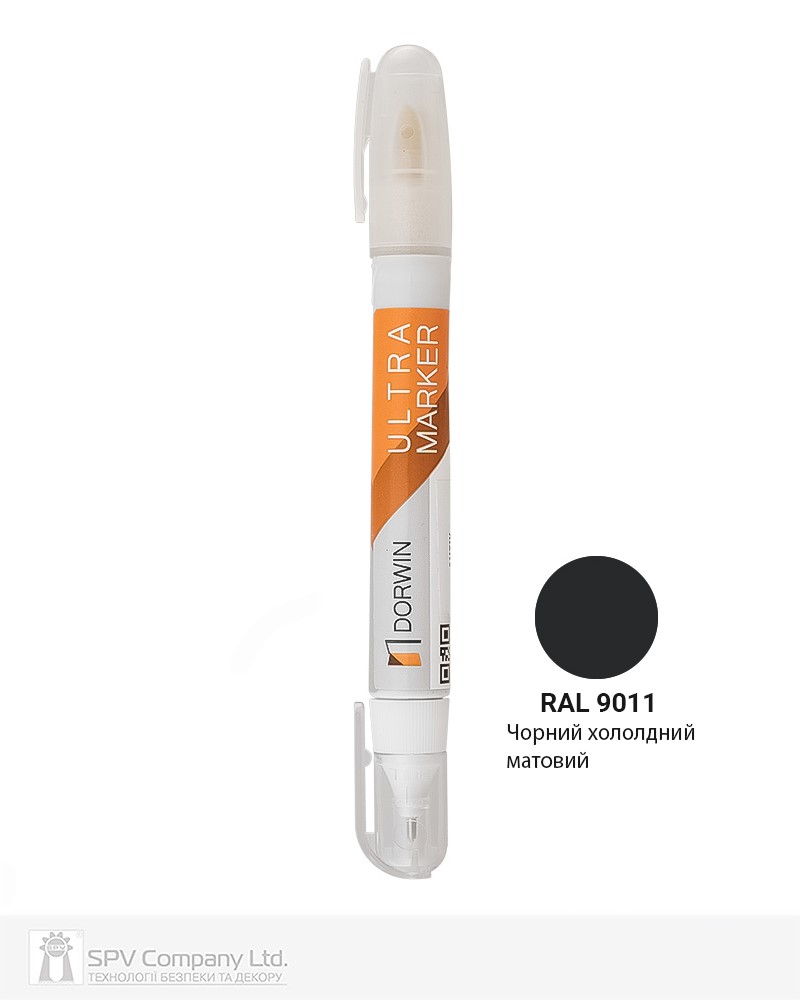 Фото Ретушуючий маркер DORWIN чорний_холодний_матовий RAL 9011     в інтернет-магазині lock.ua