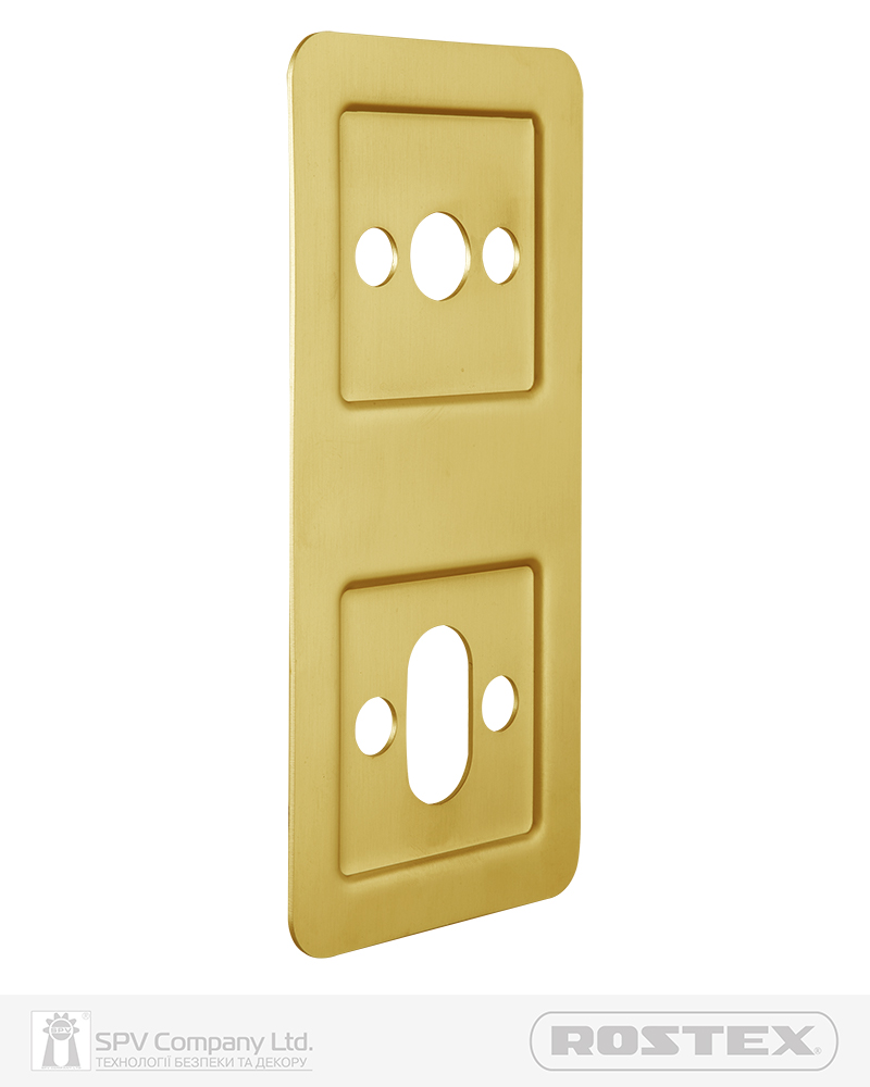 Фото Пластина ремонтна ROSTEX *QUADRUM       SQUARE 85мм Нерж.сталь_мат_титан_PVD         NEREZ_MAT_TI       в інтернет-магазині lock.ua