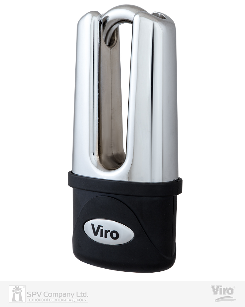 Фото Замок VIRO MOTO BLINDATO EXTREME STAINLESS_STEEL        3KEY   83мм в інтернет-магазині lock.ua