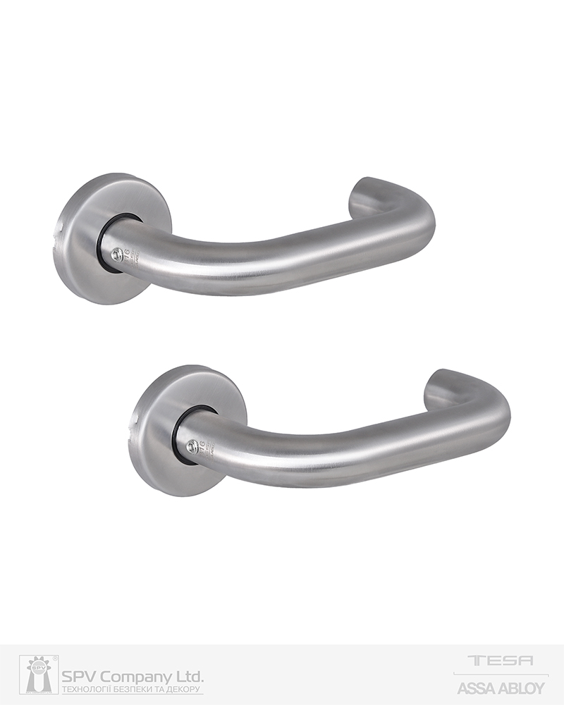 Фото Ручка дверна TESA SENA   ROUND mov-mov   Нерж.сталь_мат     накладне SENA NEREZ_MAT Traffic Комплект в інтернет-магазині lock.ua