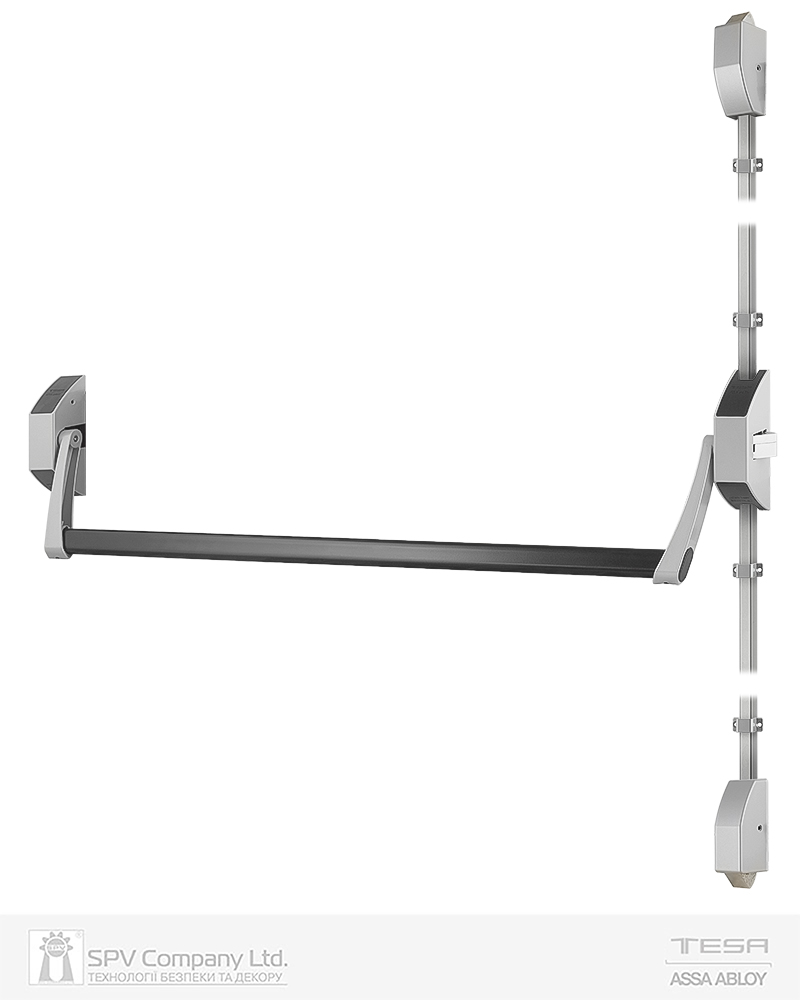 Фото Замок TESA для евакуаційного виходу накладний GLOBAL3S 3 Locking     GN 900мм 8x8мм G: silver (RAL9006)/N: black (RAL9005) в інтернет-магазині lock.ua