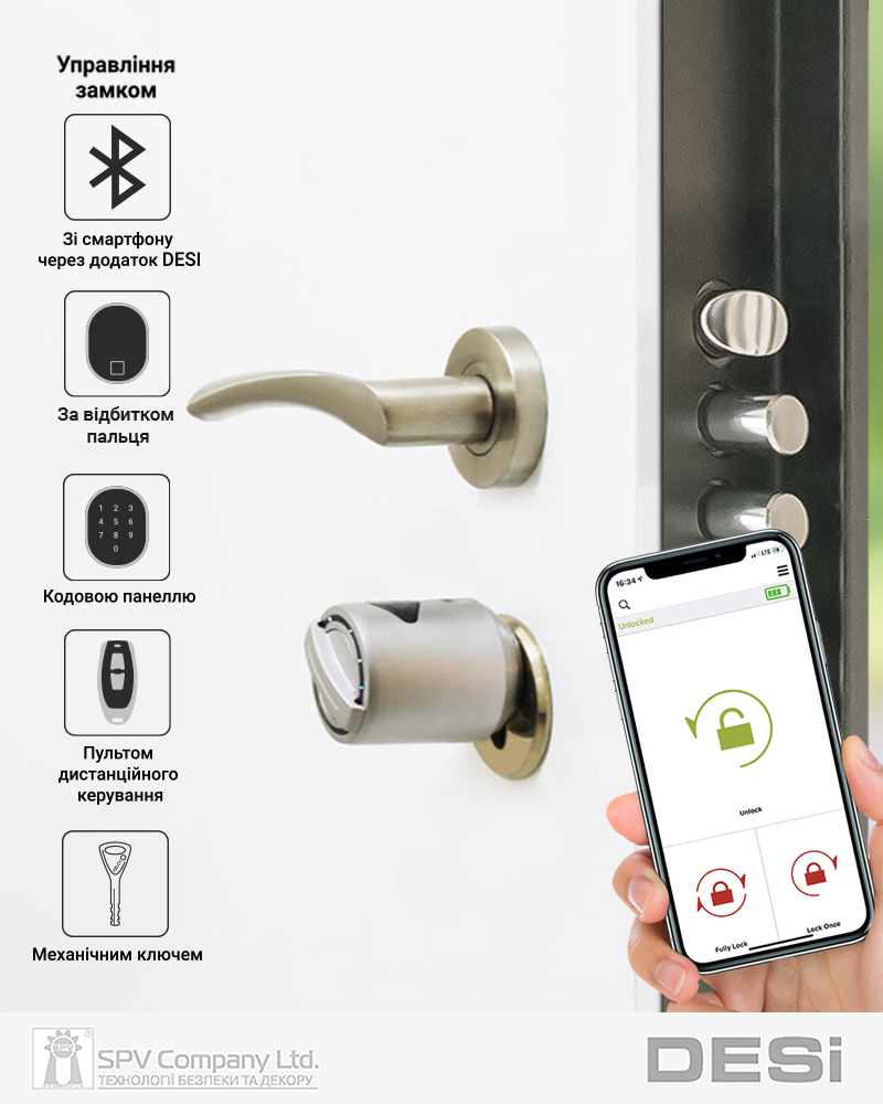 Фото Електронний контролер  DESi Utopic R OK Type A без циліндру Чорна кришка   в інтернет-магазині lock.ua