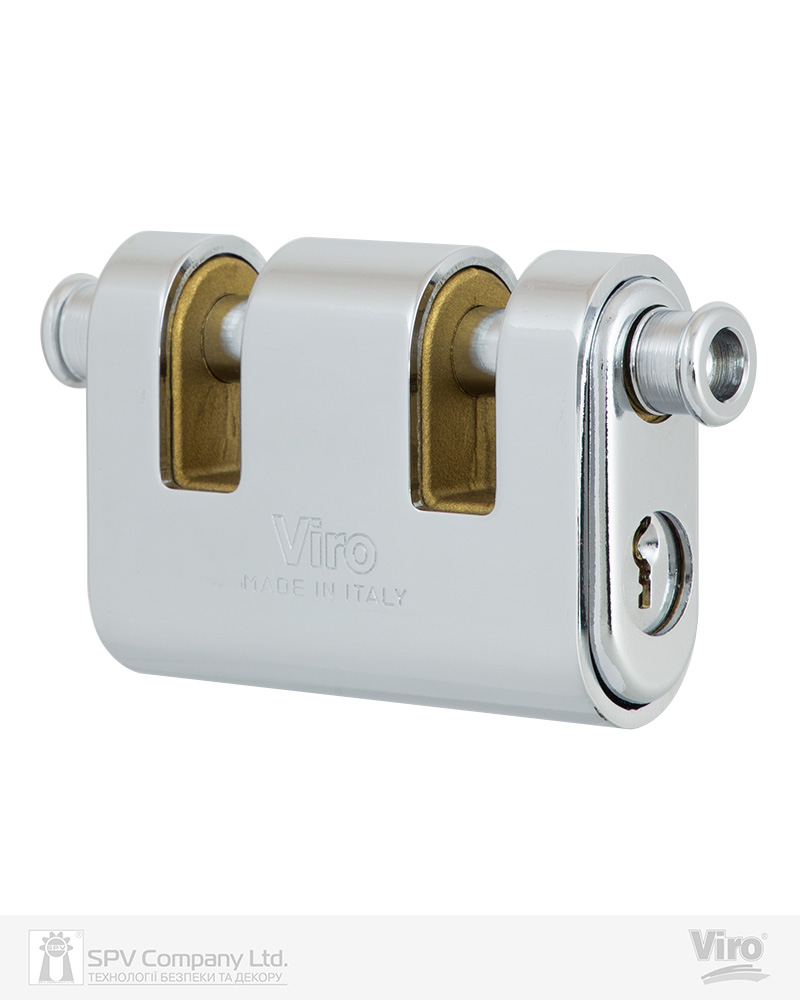 Фото Замок висячий VIRO PANZER_VR.2AS 4126       3KEY   12мм SLID_shackle 12мм BOX key profile patented в інтернет-магазині lock.ua