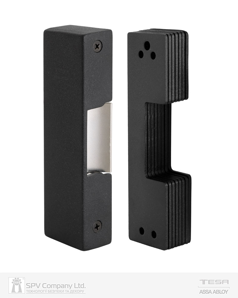 Фото Защіпка електромеханічна TESA CELNORPAN (W/O_SP 12V AC/DC) НЗ для систем антипаніки серії універсал 1910/QUICK1S накладна, стандартна Black в інтернет-магазині lock.ua