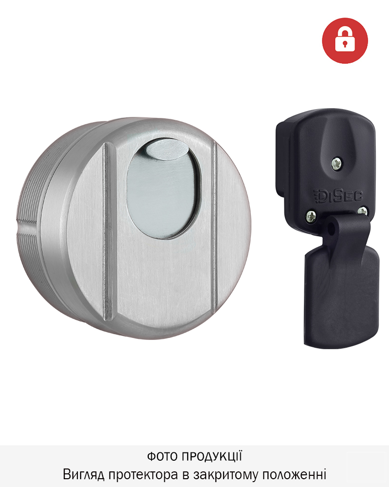 Фото Протектор DISEC MAGNETIC_4G   4G2 DIN   25мм   Нерж.сталь_мат 3клас IT 3KEY KM0P47 Зовнішній, без щитка в інтернет-магазині lock.ua