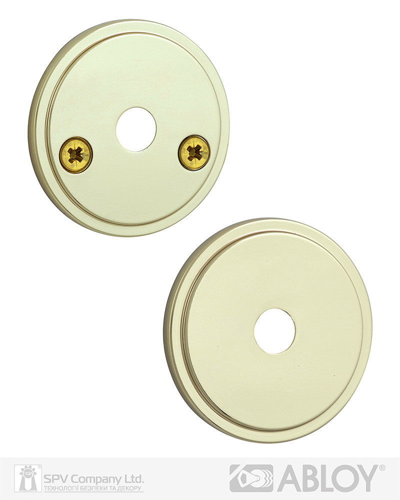 Фото Щиток ABLOY   005   O_FIN ROUND   Лак_золотистий   наскрізь   ZN_KULA Комплект в інтернет-магазині lock.ua
