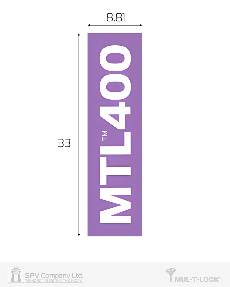 картинка Наліпка MUL-T-LOCK МTL400 8,81х33 мм от магазина lock.ua