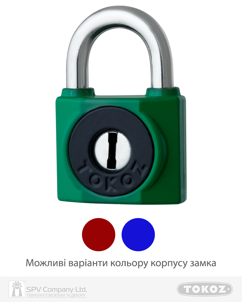 Фото Замок висячий TOKOZ 800/40       2KEY TK2_M NR_shackle 23мм 7мм     в інтернет-магазині lock.ua