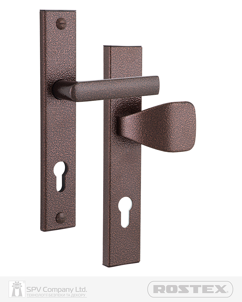 Фото Фурнітура захисна ROSTEX 802 R fix-mov PZ PLATE 72мм Фарба_коричнева_антік   38-55мм 3клас Hranate/804 BROWN Комплект в інтернет-магазині lock.ua