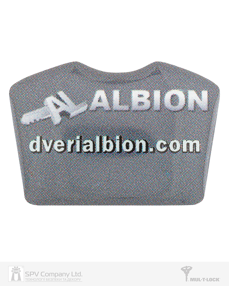 Фото Вставка-лого_кольорова ACRYL ALBION GREY об’ємна, самоклеюча в інтернет-магазині lock.ua