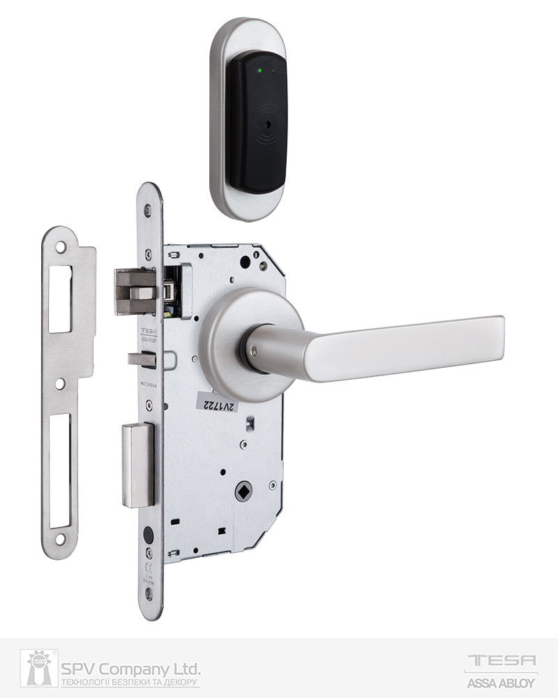 Фото Замок TESA SPY DESIGN V3 XARA MIFARE READ нерж.сталь матова P 2UB4 BS60мм 23 мм Rounded I: Inox UNIV STD в інтернет-магазині lock.ua