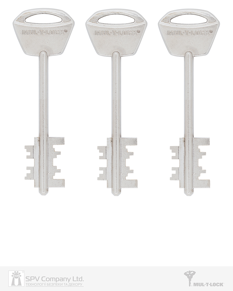 Комплект ключів MUL-T-LOCK MATRIX 3KEY+CARD 100мм_3LOCK_O/K в інтернет ...