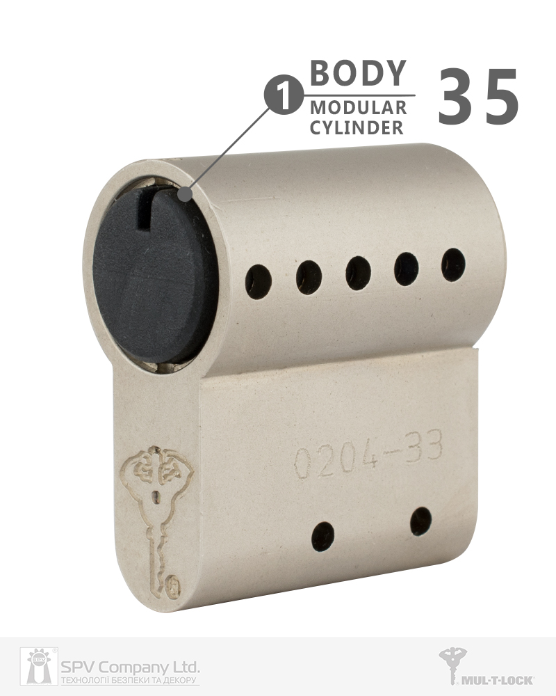 Фото Корпус циліндра MUL-T-LOCK MTL400/MTL600 *MODULAR 33мм NST EXP плата, LOADED в інтернет-магазині lock.ua