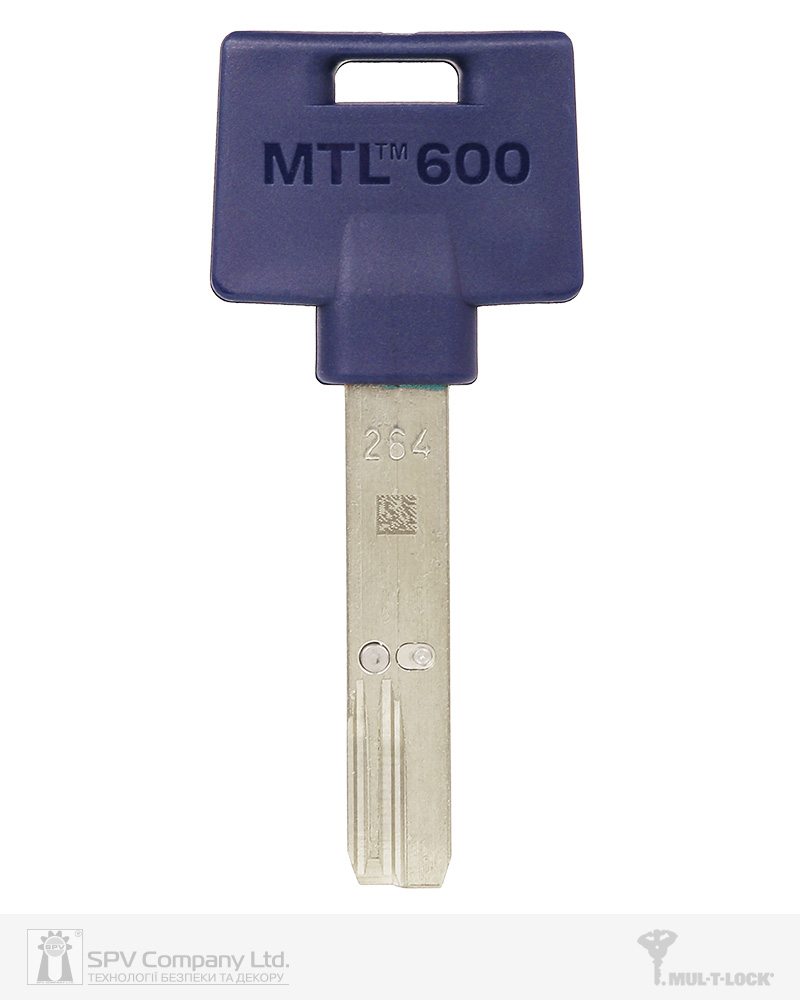 Фото Ключ MUL-T-LOCK MTL600 1KEY 223S 42,5мм HORIZONTAL   NSi 31мм     DND3D_BLUE   в інтернет-магазині lock.ua