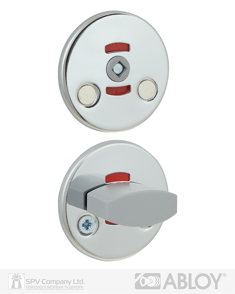 Фото Щиток ABLOY   LH001   WC_FIN ROUND   Хром_полірований 40мм наскрізь   FE_CR Комплект, шток 5мм в інтернет-магазині lock.ua