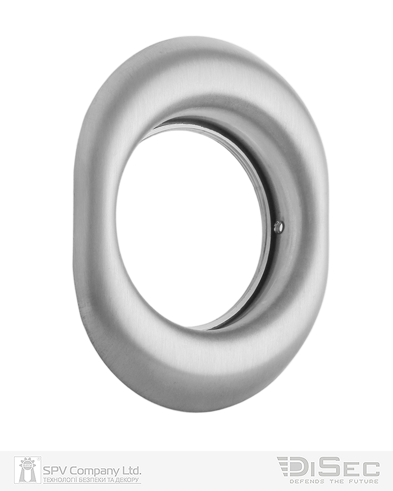 Фото Щиток DISEC     A1559   OVAL     Нерж.сталь_мат   IT     з різьбою до протекторів DISEC в інтернет-магазині lock.ua