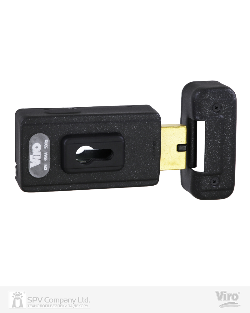 Фото Замок електромеханічний VIRO V06 BS70мм     T1/T2 DIN 12VAC NC GATE накладний V96 BLACK в інтернет-магазині lock.ua