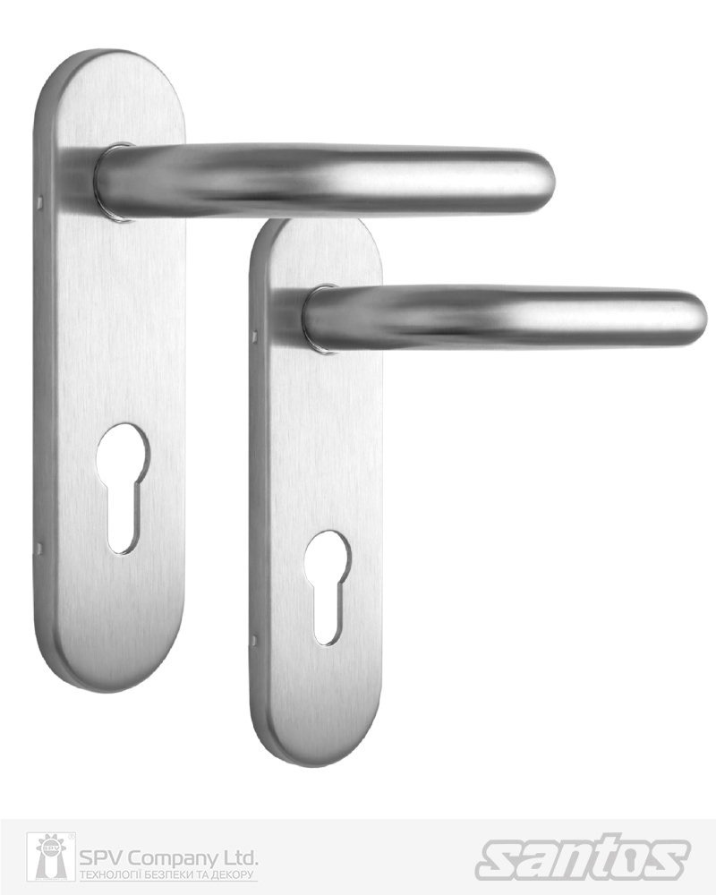 Фото Набір фурнітури SANTOS     B002SS   STAINLESS_STEEL     72мм                 mov-mov CYL_HOLE   в інтернет-магазині lock.ua