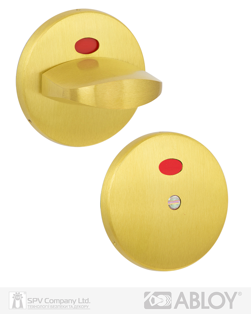 Фото Щиток ABLOY   LH002   WC ROUND   Латунь_мат 38-60мм універсальне   MS_HA Комплект, шток 5мм в інтернет-магазині lock.ua