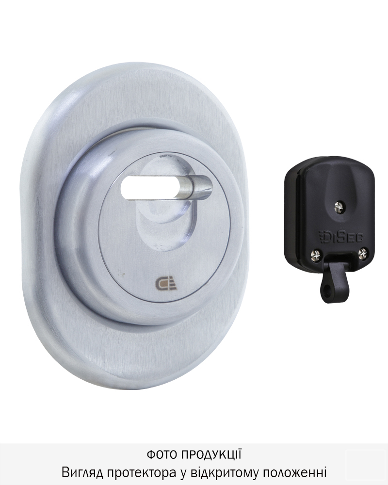 Фото Протектор DISEC MAGNETIC_3G   3GDM LEVER_KEY OVAL 15мм   Хром_мат 3клас T 3KEY KM0P3G Зовнішній в інтернет-магазині lock.ua