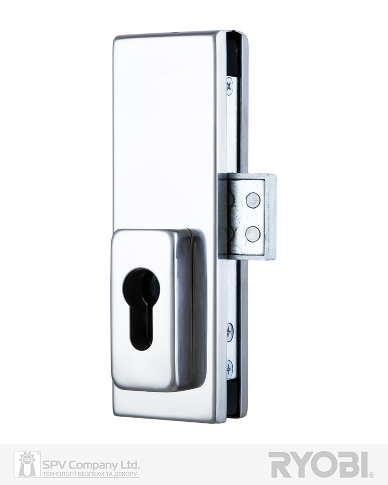 Фото Замок накладний RYOBI 1-WAY DIN RP-111               CR   для скляних дверей       в інтернет-магазині lock.ua