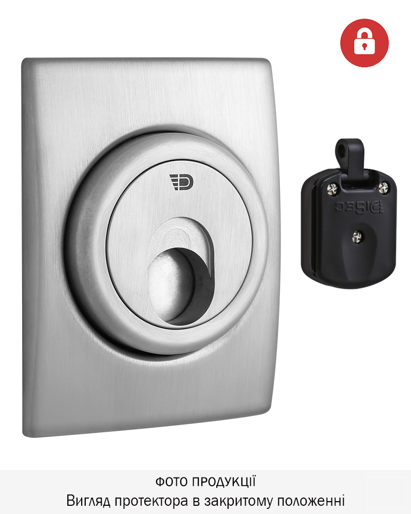 Фото Протектор DISEC MAGNETIC_3G   3G2WB DIN SQUARE 25мм   Нерж.сталь_мат   IT 3KEY KM0P3G Зовнішній в інтернет-магазині lock.ua