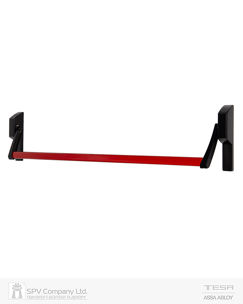 Фото Ручка TESA для евакуаційного виходу врізний GLOBAL1E       NR 1200мм 9x9мм N: black (RAL 9005)/ R: red (RAL 3000) в інтернет-магазині lock.ua