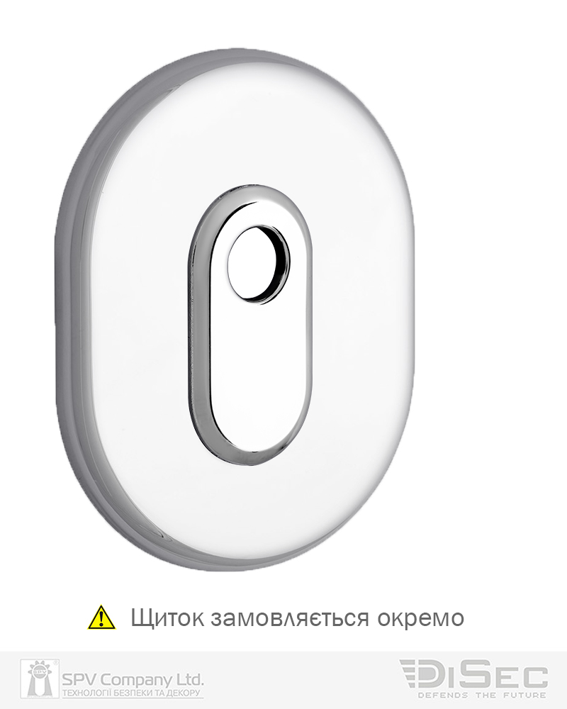Фото Накладка DISEC     A2427 DIN OVAL     Хром_полірований   C       в інтернет-магазині lock.ua