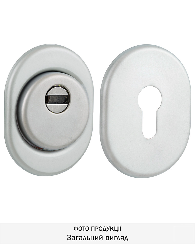 Фото Протектор DISEC   SFERIK BD+ DIN OVAL 25мм   Нікель_сатин 3клас S     Комплект в інтернет-магазині lock.ua