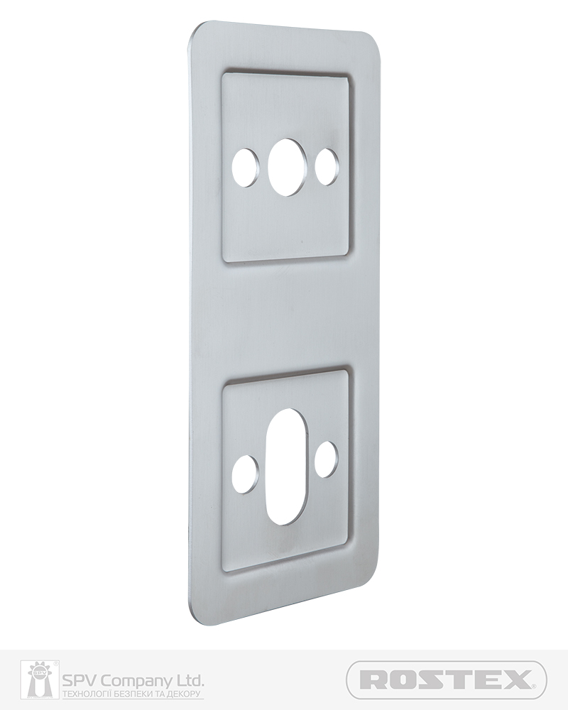 Фото Пластина ремонтна ROSTEX *QUADRUM       SQUARE 72мм Нерж.сталь_мат         NEREZ_MAT       в інтернет-магазині lock.ua