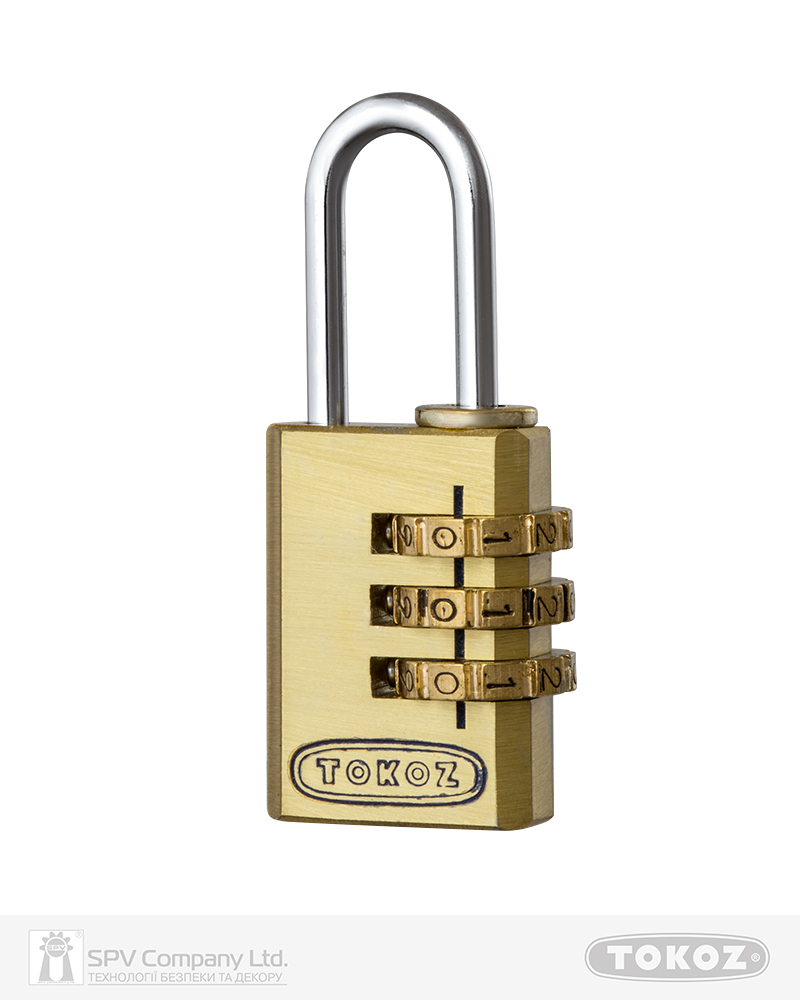 Фото Замок висячий TOKOZ DELTA_20/3 CODE         NR_shackle 22мм 3мм BLISTER   в інтернет-магазині lock.ua