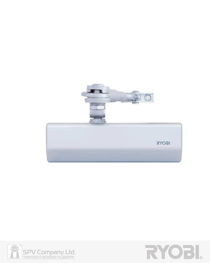 Фото Дотягувач накладний RYOBI 1500 DS-1554 SILVER   STD_HO_ARM EN_2/3/4 до_80кг 1100мм     осьового типу верхнього монтажу   в інтернет-магазині lock.ua